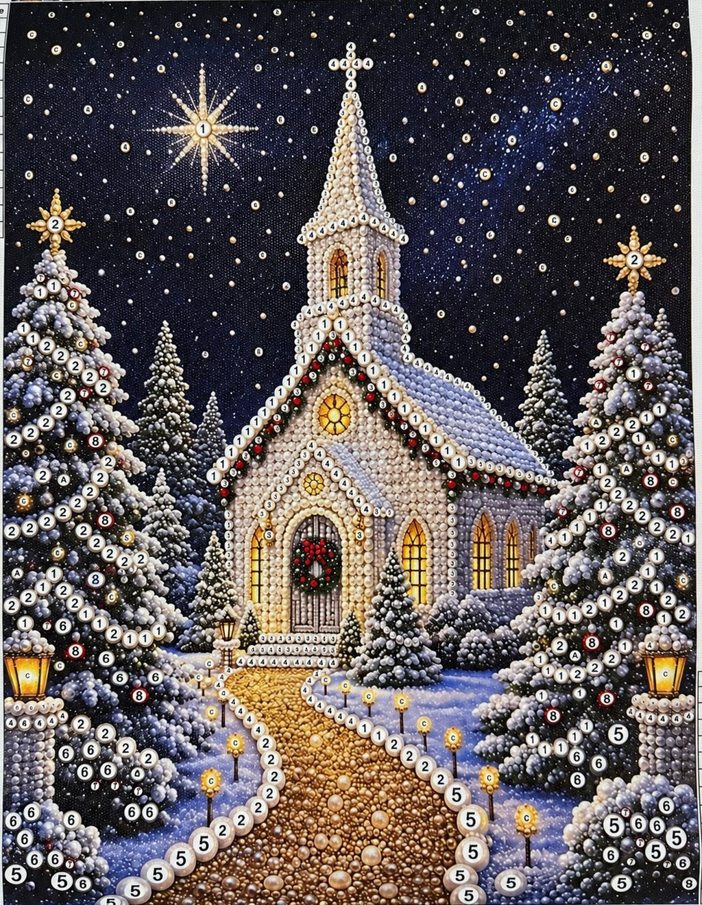Silent Night Pearl-By-Number Kit