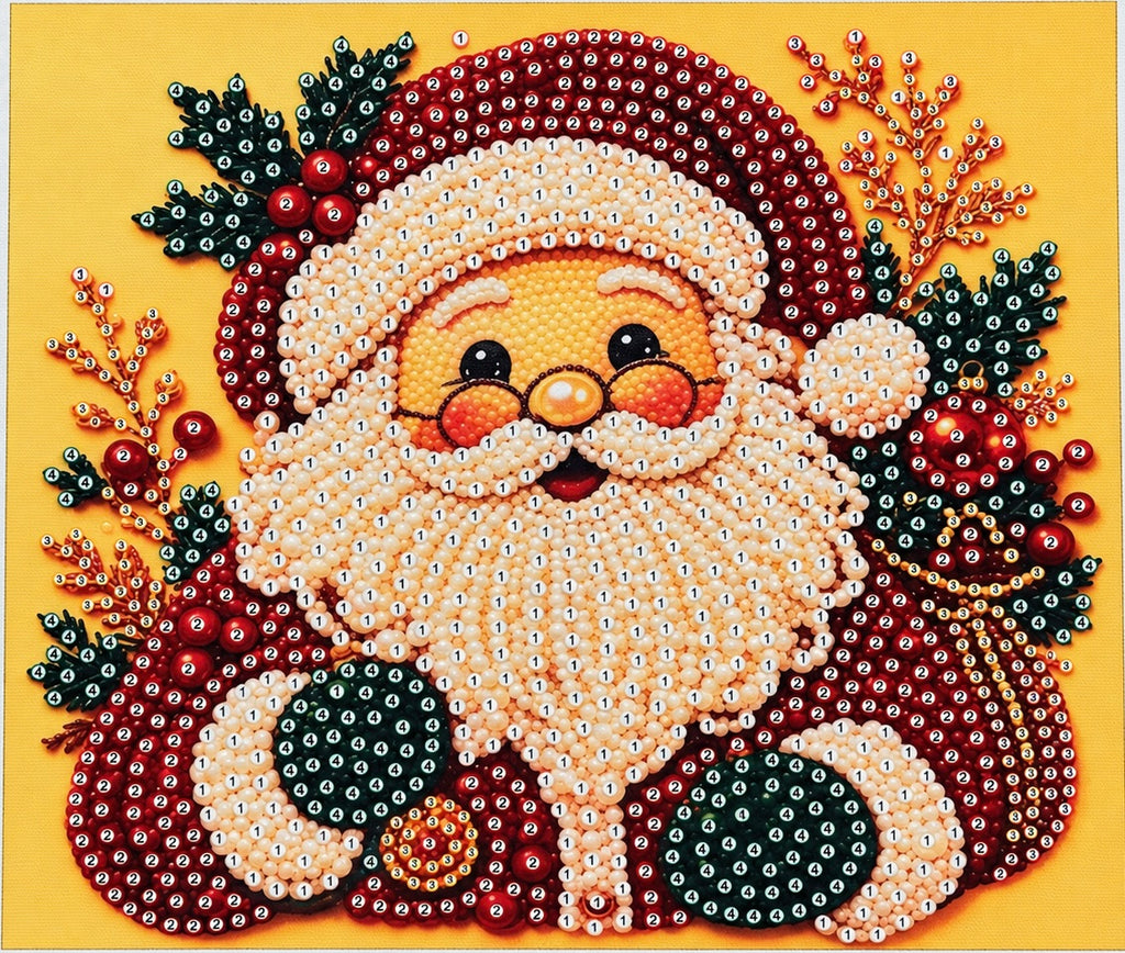 Santa Claus Is Coming to Town Pearl-by-Number Kit