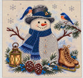 Winter Snowman Pearl-By-Number Kit