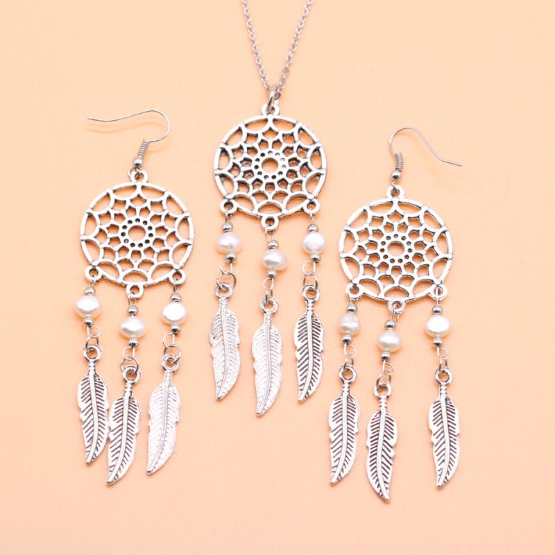 Dreamcatcher Feather Jewelry Set