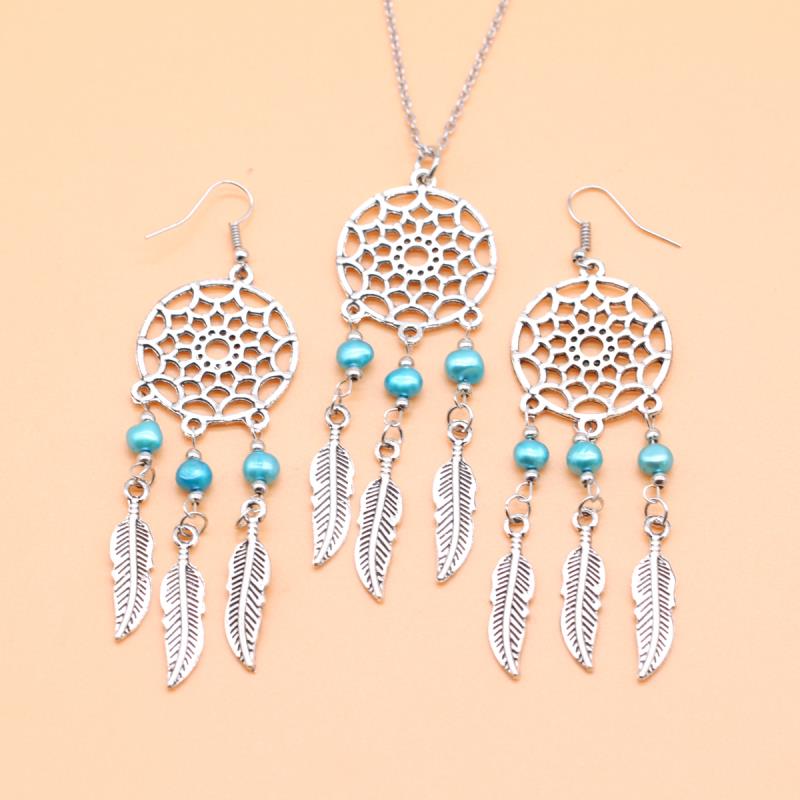 Dreamcatcher Feather Jewelry Set
