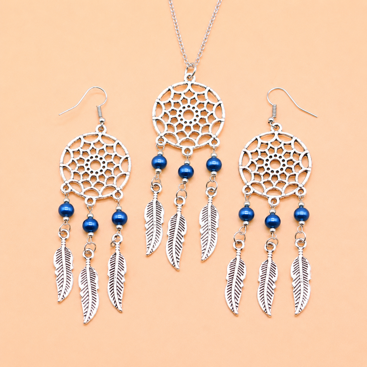 Dreamcatcher Feather Jewelry Set