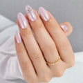 Iridescent Baby Pink Nails