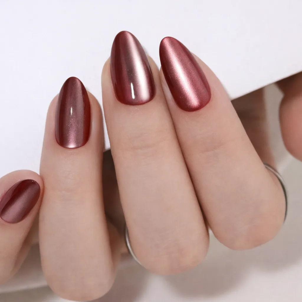 Metallic Mauve Nails