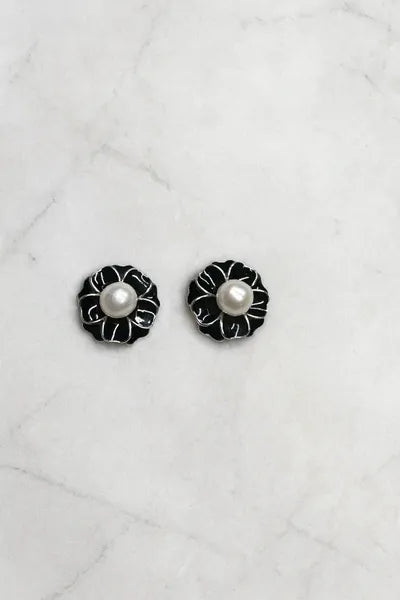 Black Dahlia Earrings