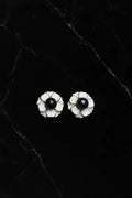White Dahlia Earrings